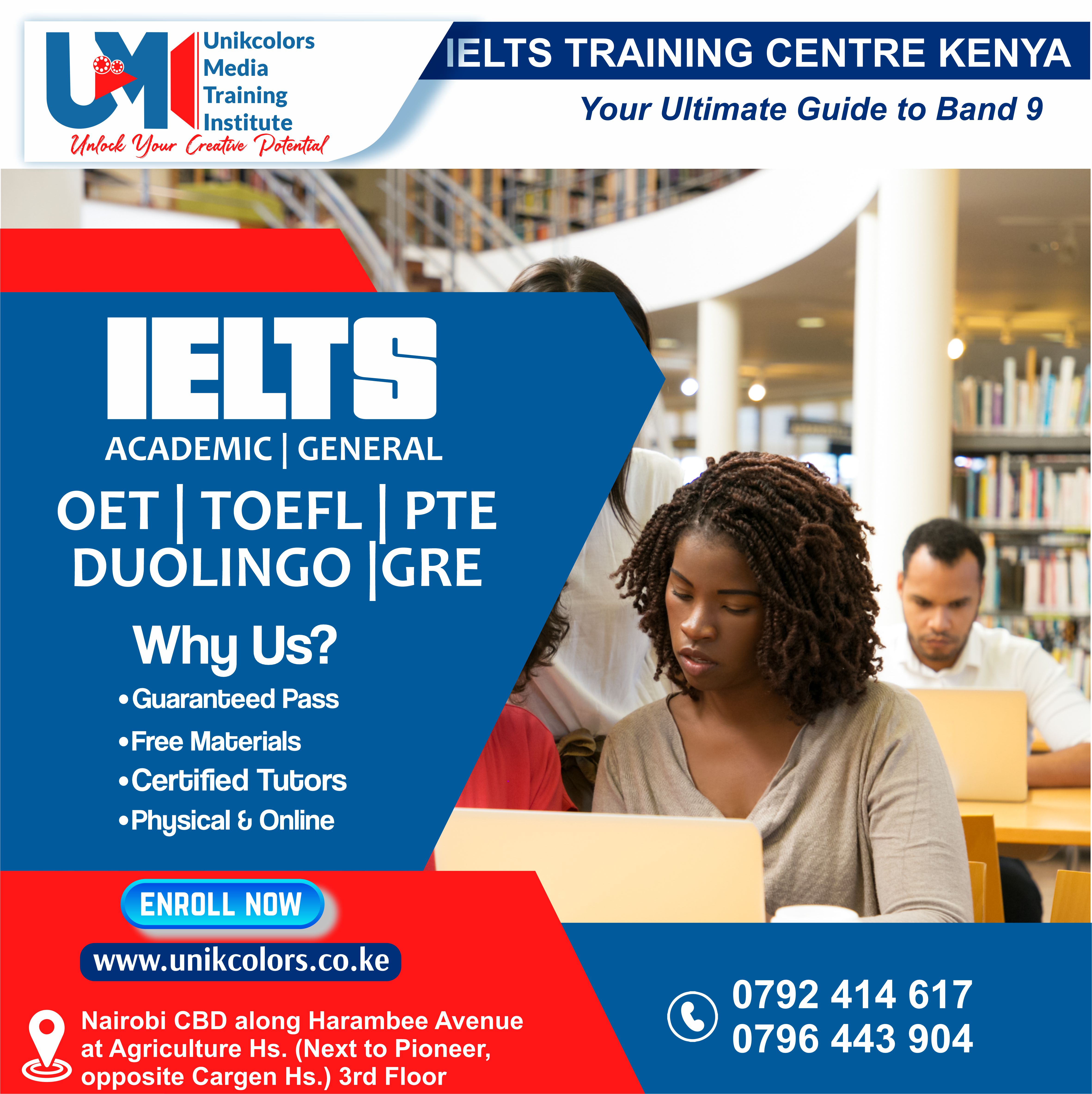IELTS TRAINING CENTRE KENYA - IELTS PREPARATION | OET | TOEFL | PTE | GRE | DUOLINGO